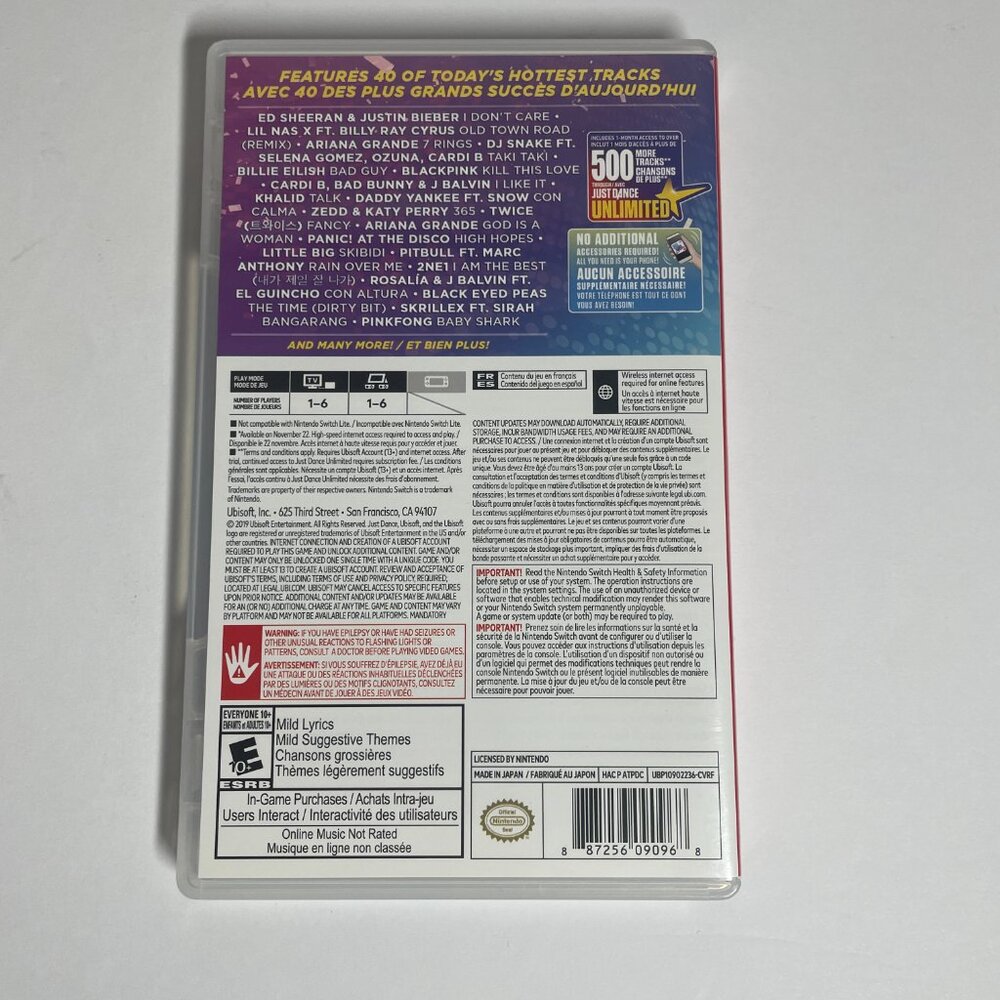 Just Dance 2020 – Nintendo Switch Video Game Physical Complete & Tested - Picture 2 of 5